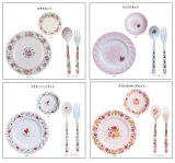 【ギフトセット】丸皿(小)・小皿・スプーン・フォークセット　(OPP袋入)